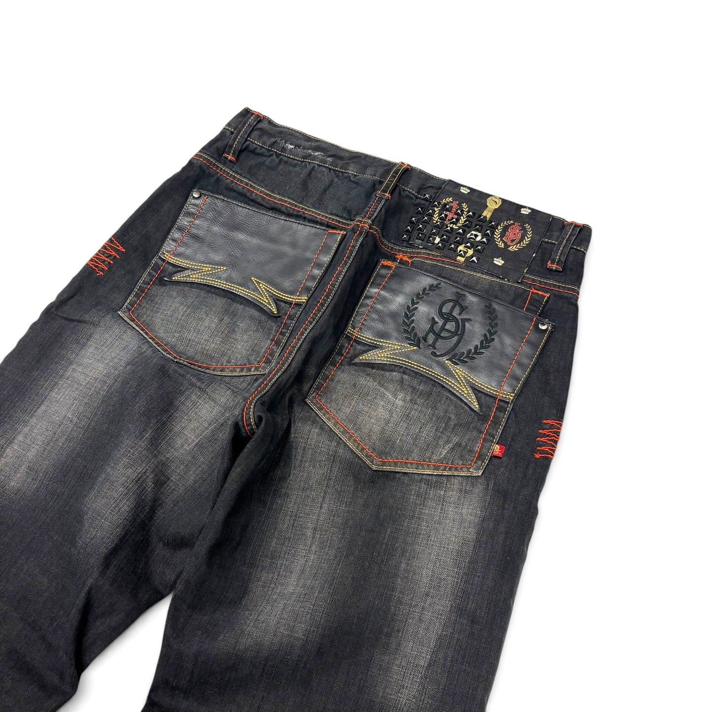 Y2K Stash House Washed Baggy Jeans 34