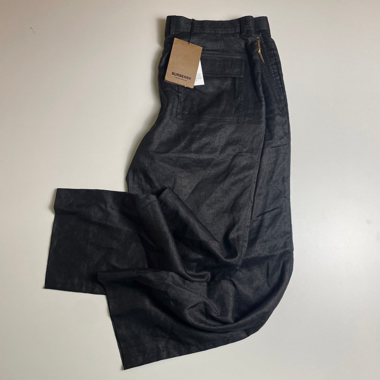 Burberry black runway dress pants NWT