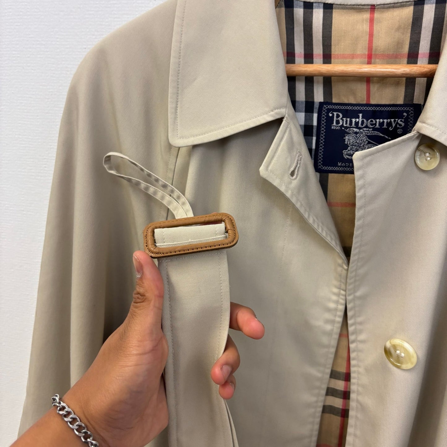 Burberry vintage trench coat jacket L