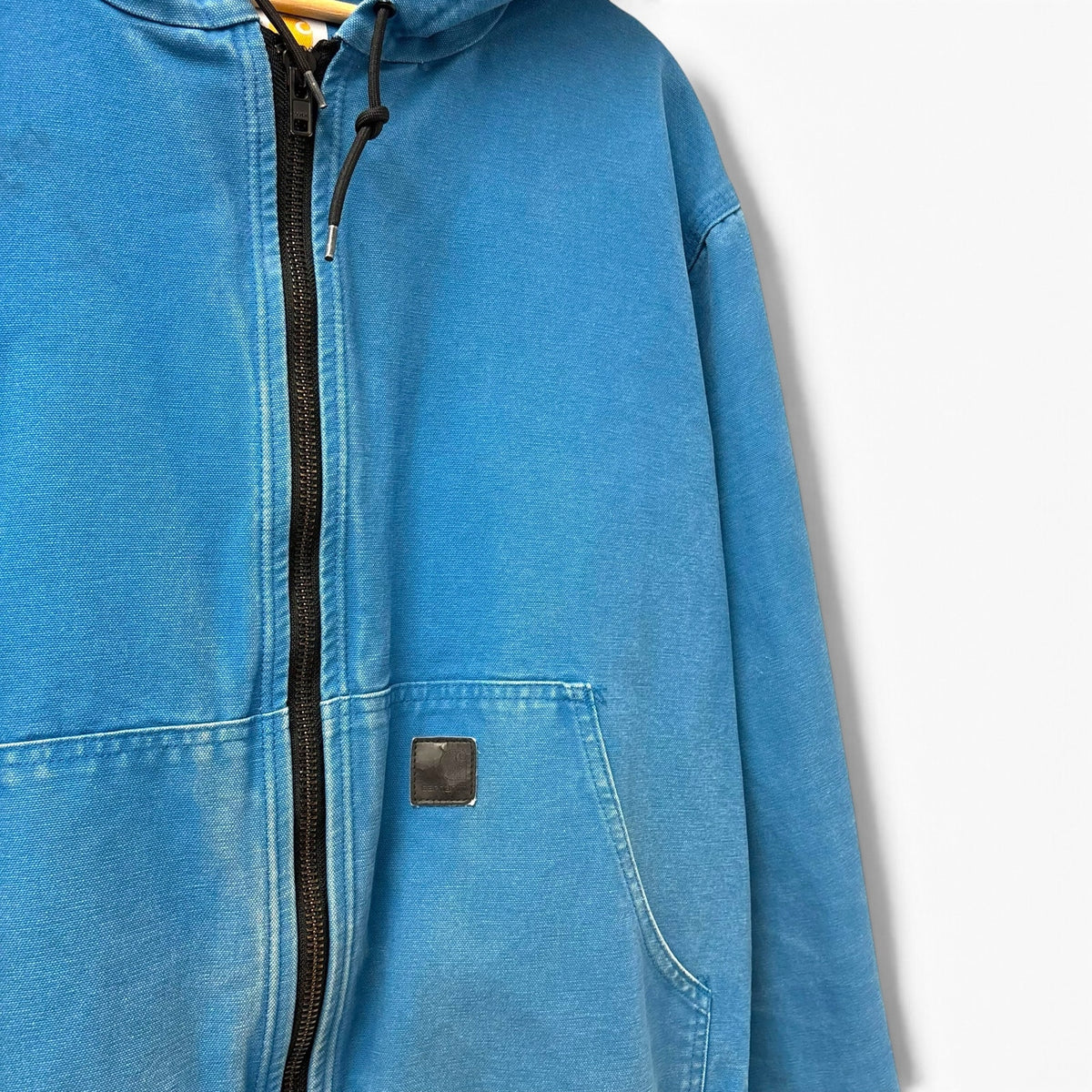 Vintage Carhartt J360 ELB Blue Virgil Hooded Work Jacket L