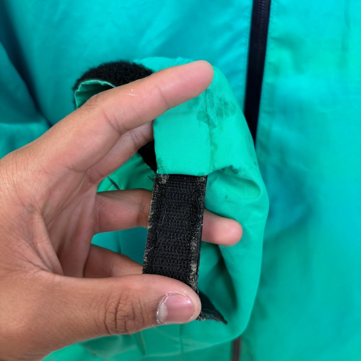 Prada nylon green windbreaker hooded jacket M