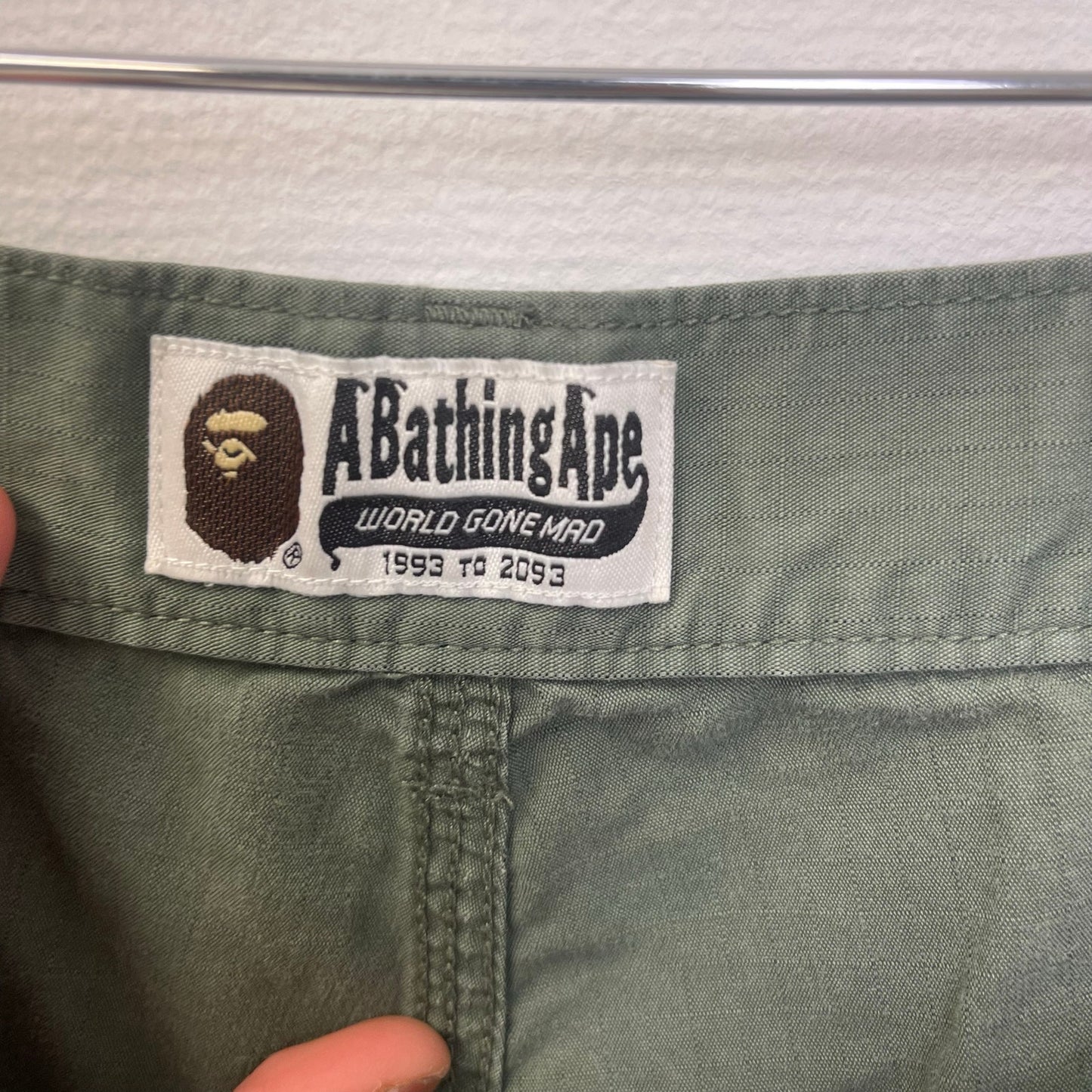 Bape pocket logo embroidery cargo pant jogger L