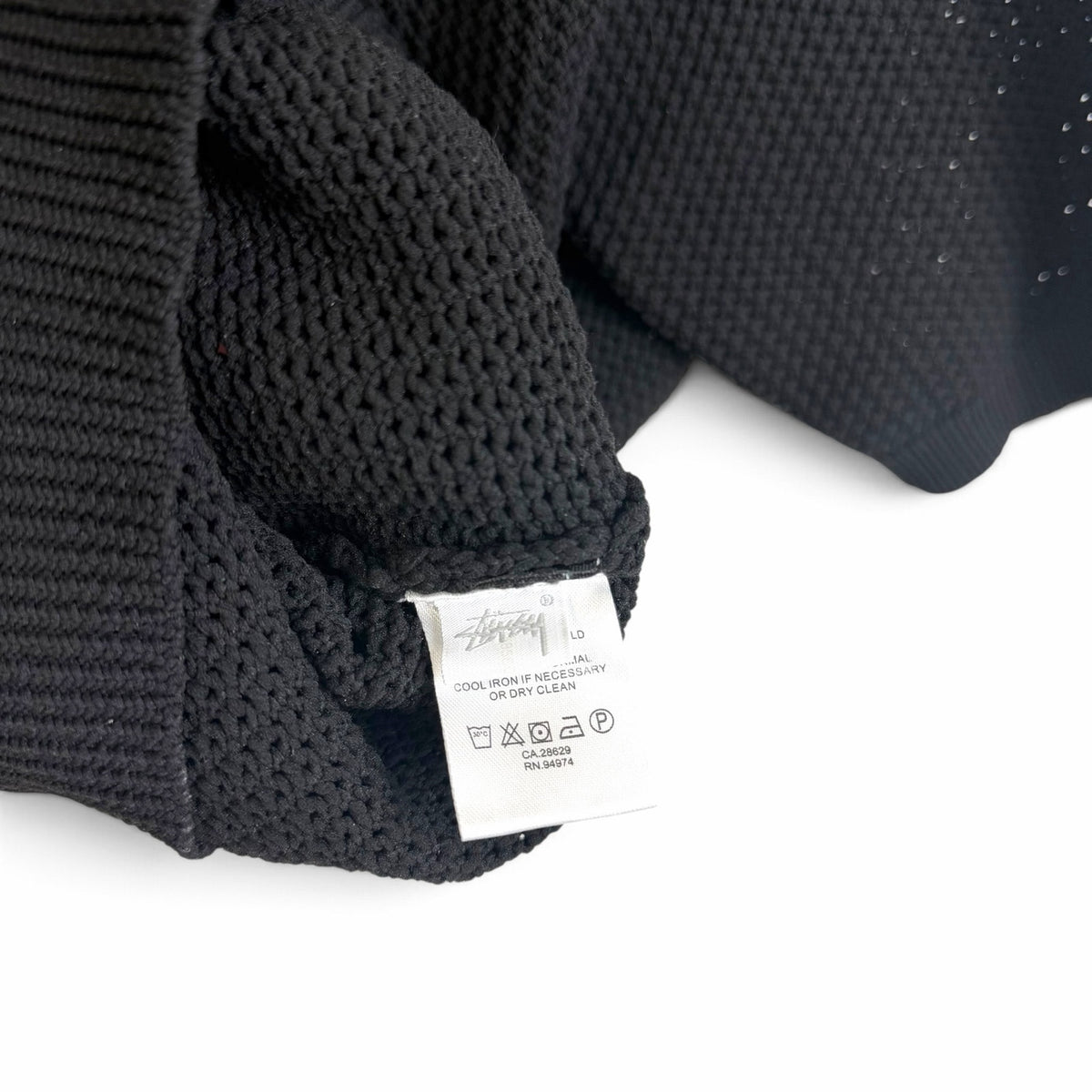 Stussy Open-Knit Polo V-Neck S