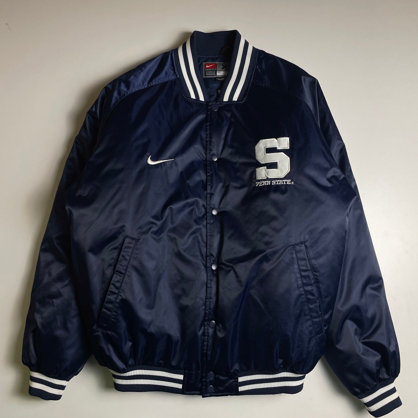 Nike vintage penn state satin bomber jacket XL