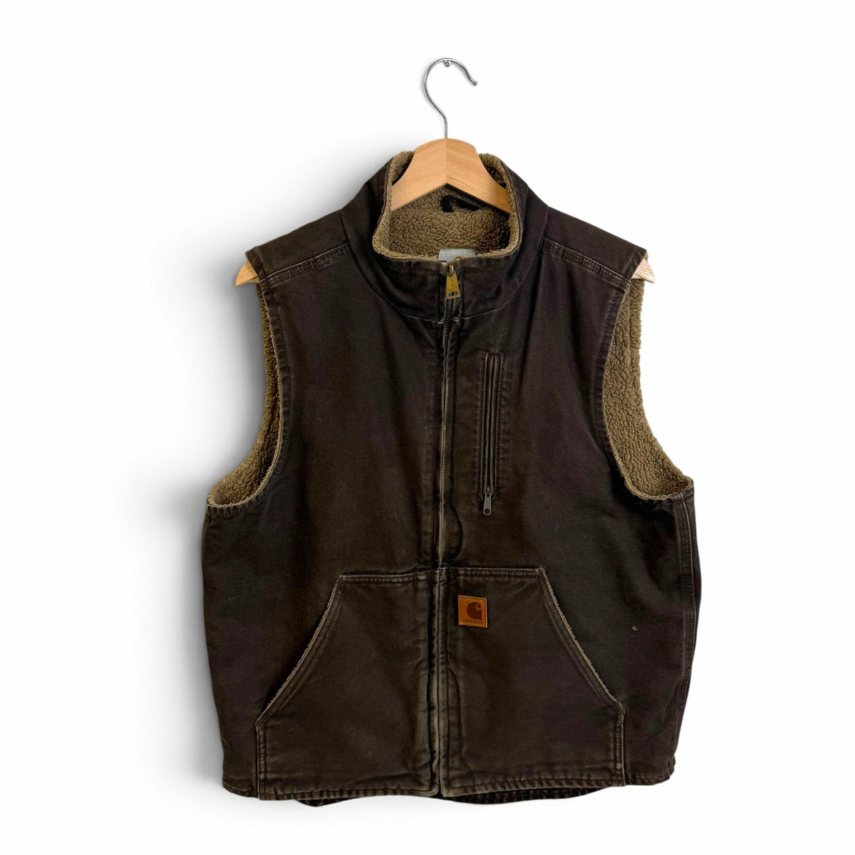 Carhartt Brown Sherpa Lined Vest M