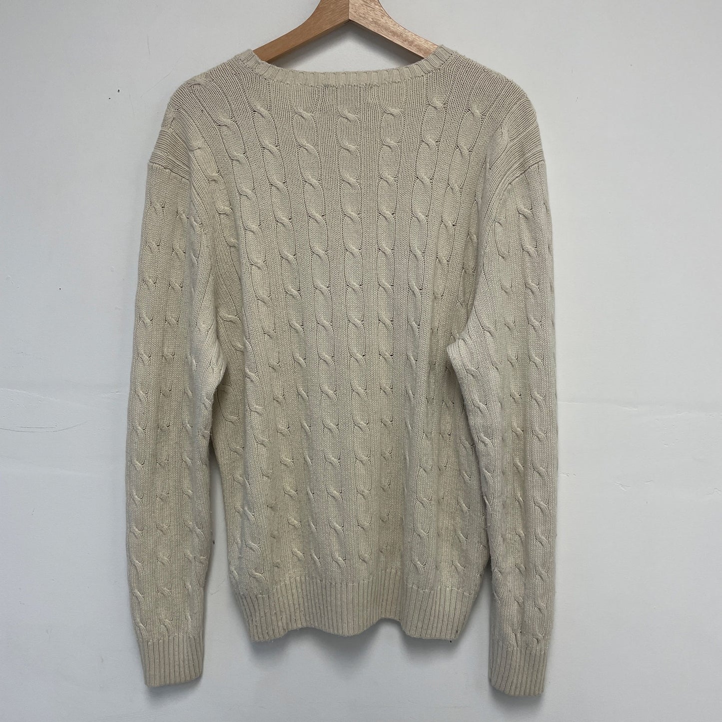 Polo Ralph Lauren cable knit cream sweater L