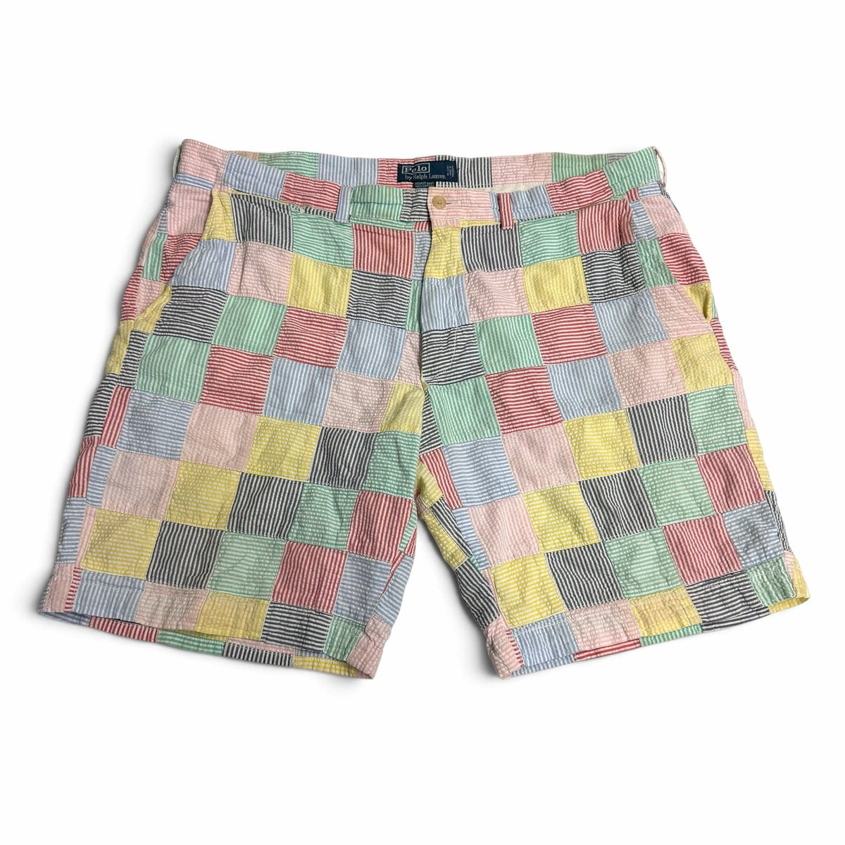 Polo Ralph Lauren Seersucker Multi-Colour Patchwork Shorts 38