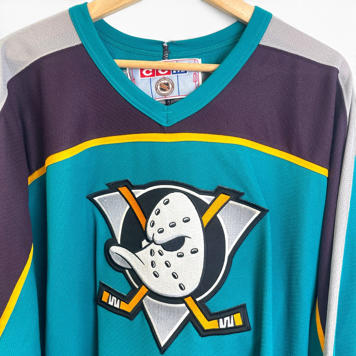 Vintage 90s Mighty Ducks of Anaheim CCM NHL Jersey XL