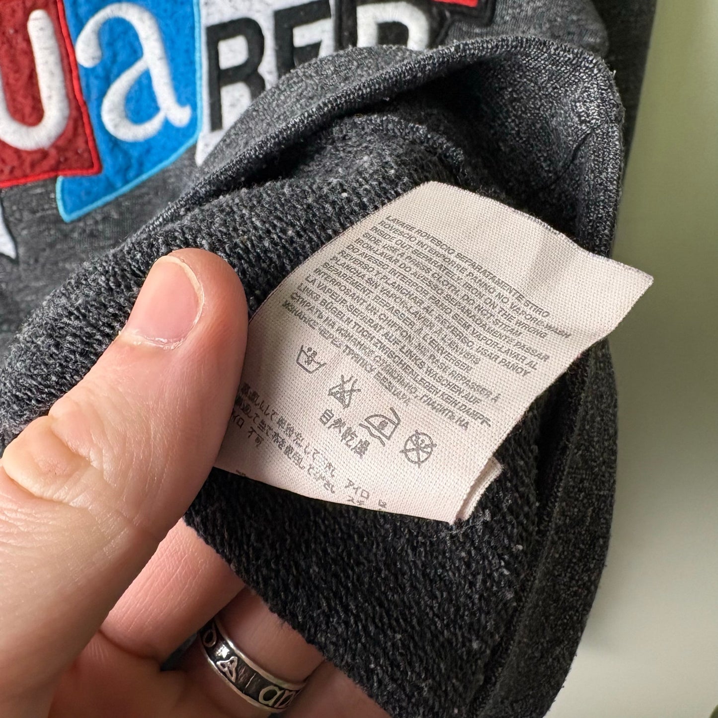 Dsquared2 embroidery multi logo grey crewneck M