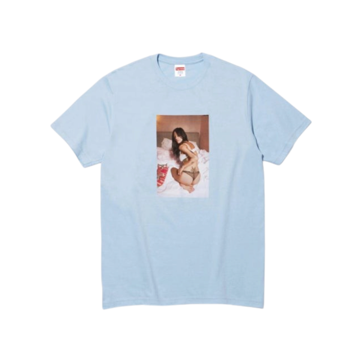 vsresell light blue Supreme Larry Clark Neighbor graphic t-shirt with a photographic print on the front