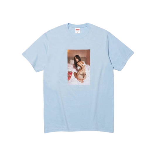 vsresell light blue Supreme Larry Clark Neighbor graphic t-shirt with a photographic print on the front