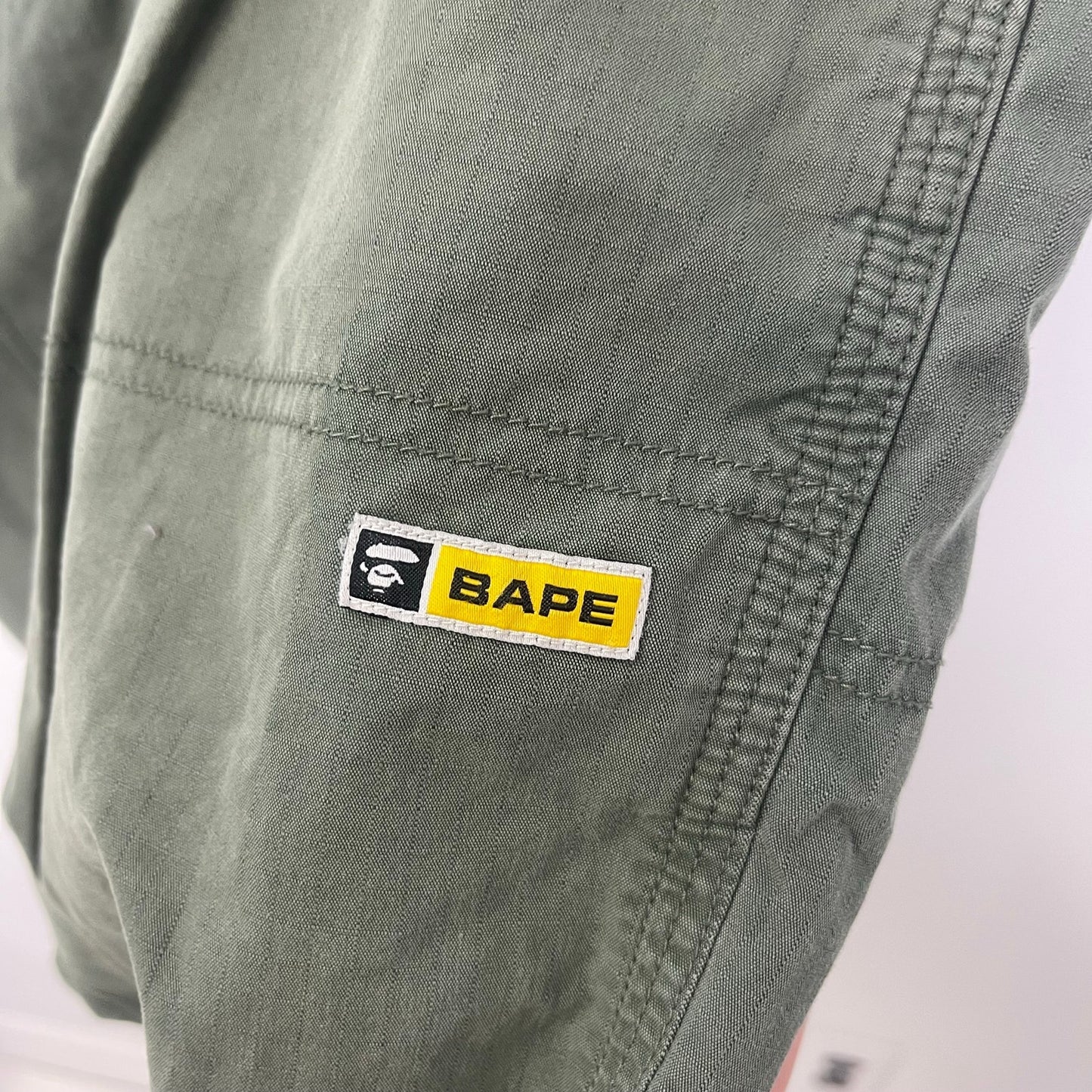 Bape pocket logo embroidery cargo pant jogger L