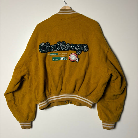 Vintage 90s yellow wool varsity jacket L