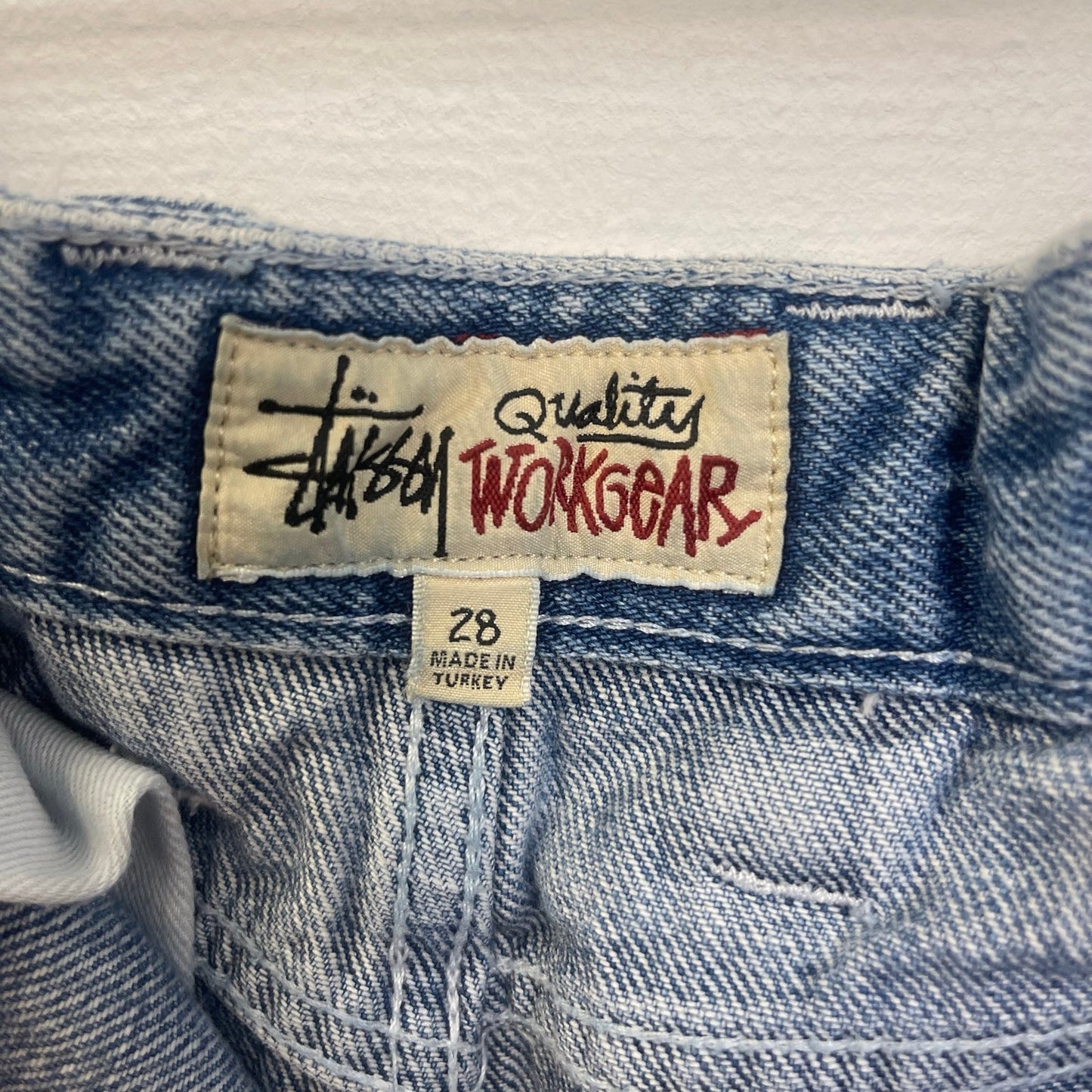 Stussy double knee lightwash denim jeans 28