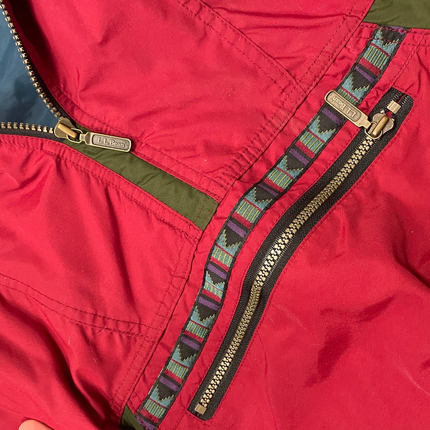 LL Bean anorak zip windbreaker