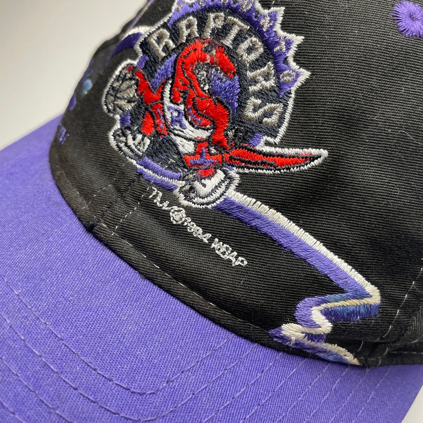 vintage raptors hat shark tooth FLAWED