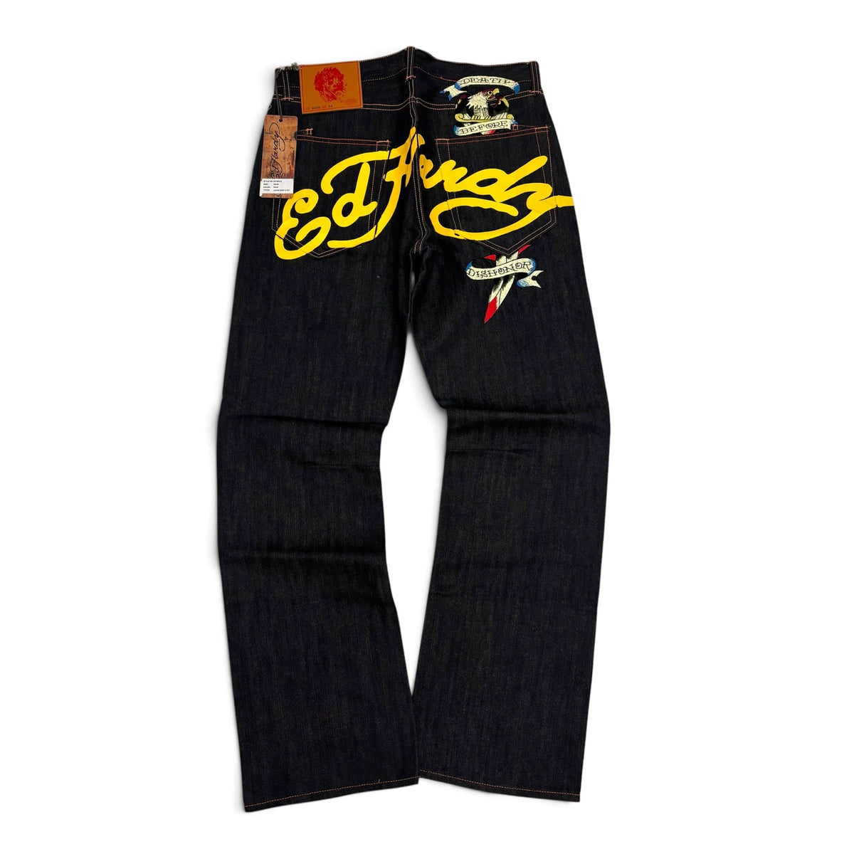 New Y2K Ed Hardy Spell Out Jeans 38