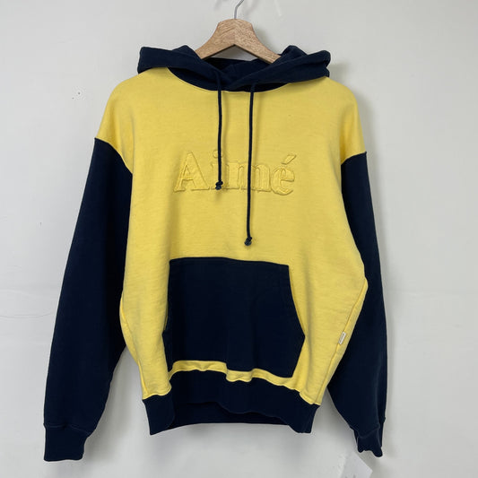 Aimé Leon Dore Washed Two-Tone Hoodie 'Navy Blazer' XS DS