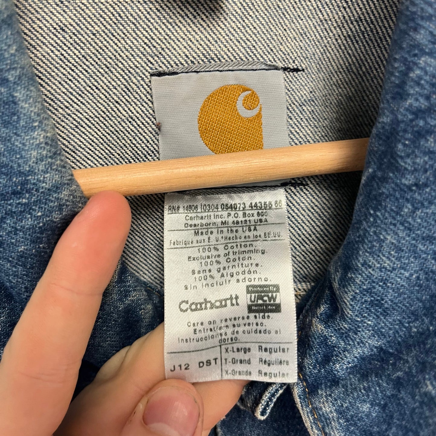 Carhartt denim type 3 jacket XL