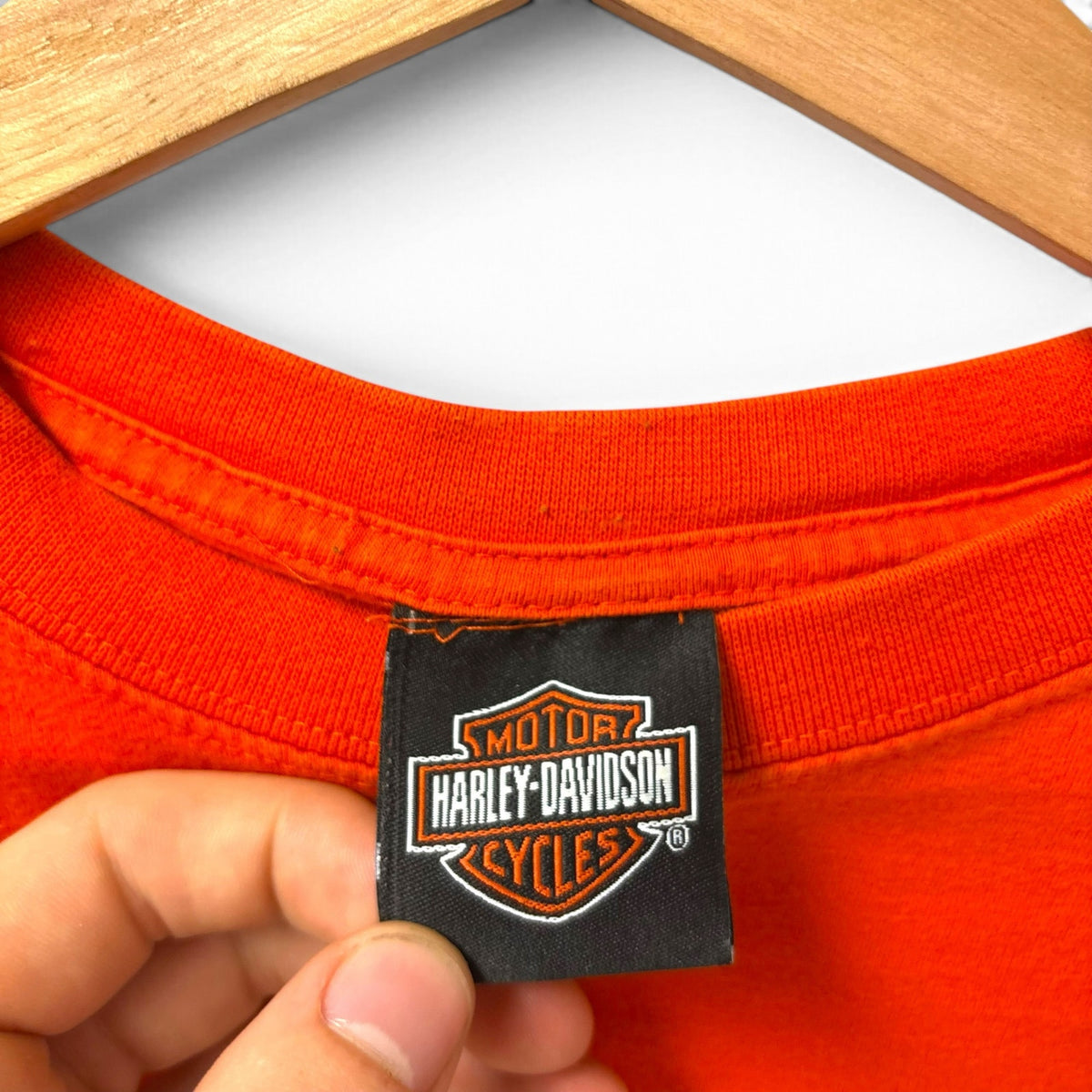 Vintage Harley Davidson Flame Logo LS Shirt S