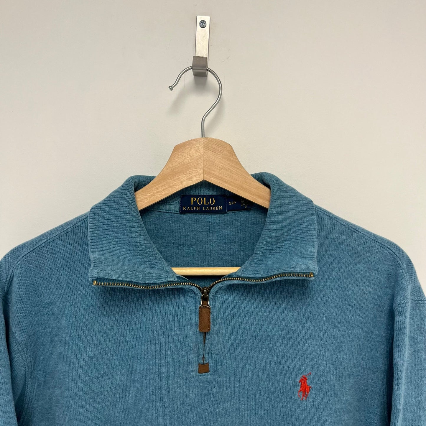 Polo 1/4 Zip Blue S