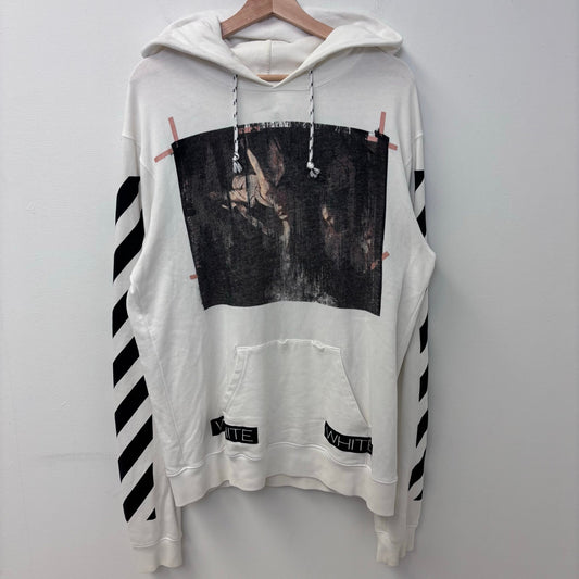 Off-White 2015 Caravaggio Religion Diagonal Hoodie