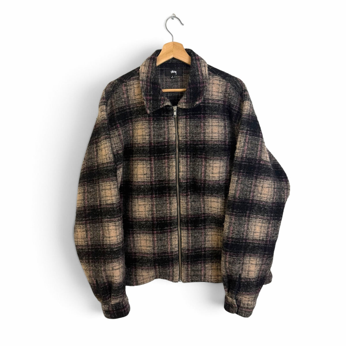 Stussy Plaid Wool Jacket L