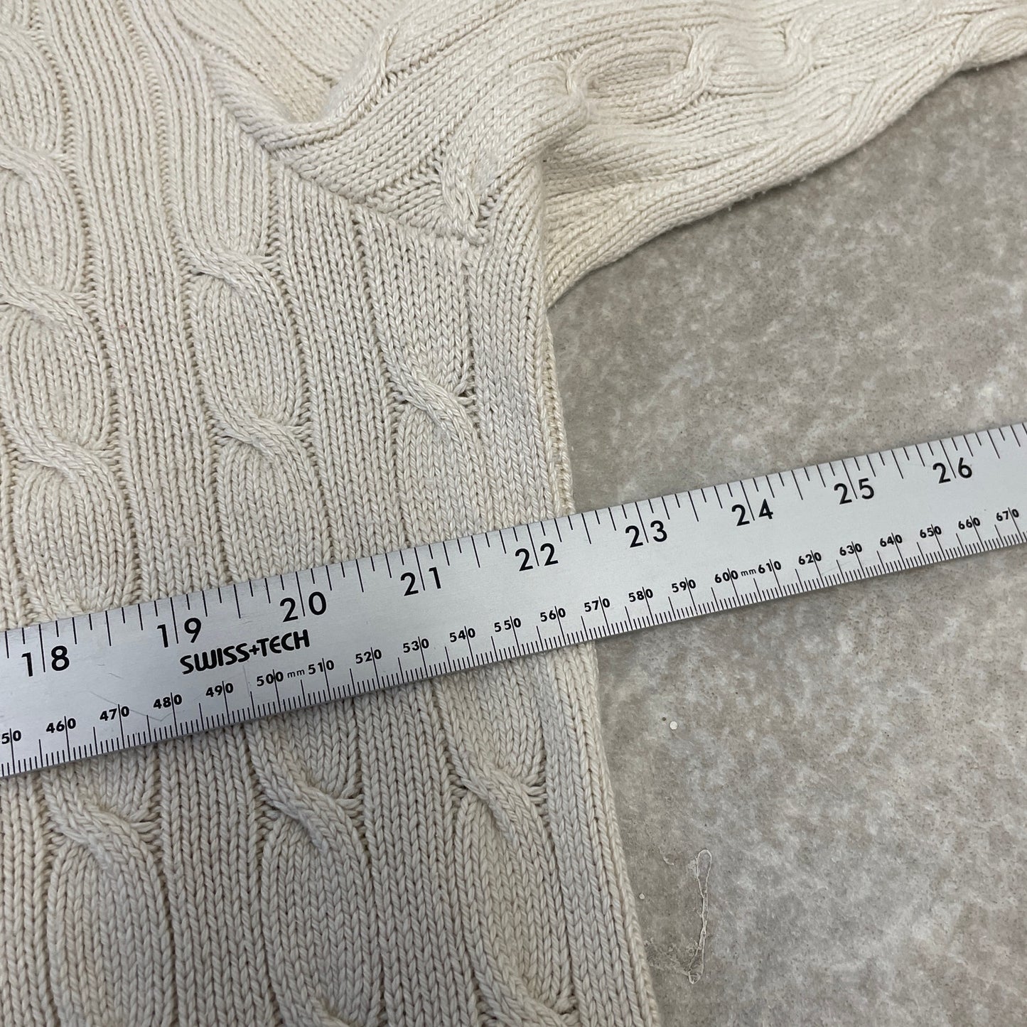 Polo Ralph Lauren cable knit cream sweater L