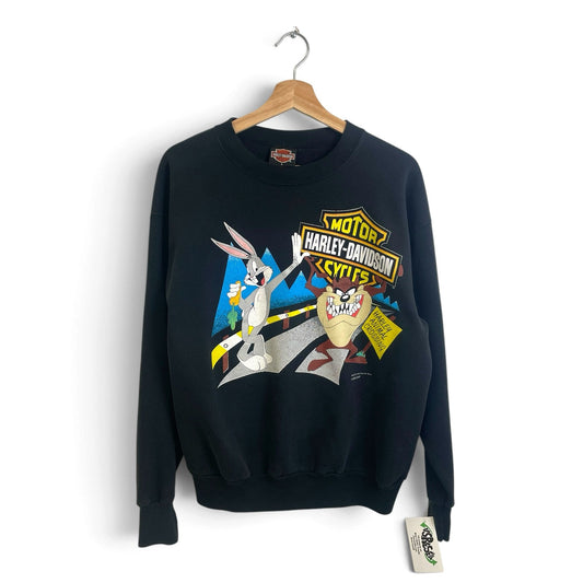 Vintage 1993 Harley Davidson Looney Tunes Crewneck L