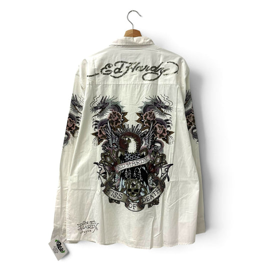 Vintage Ed Hardy Button Up Shirt XL