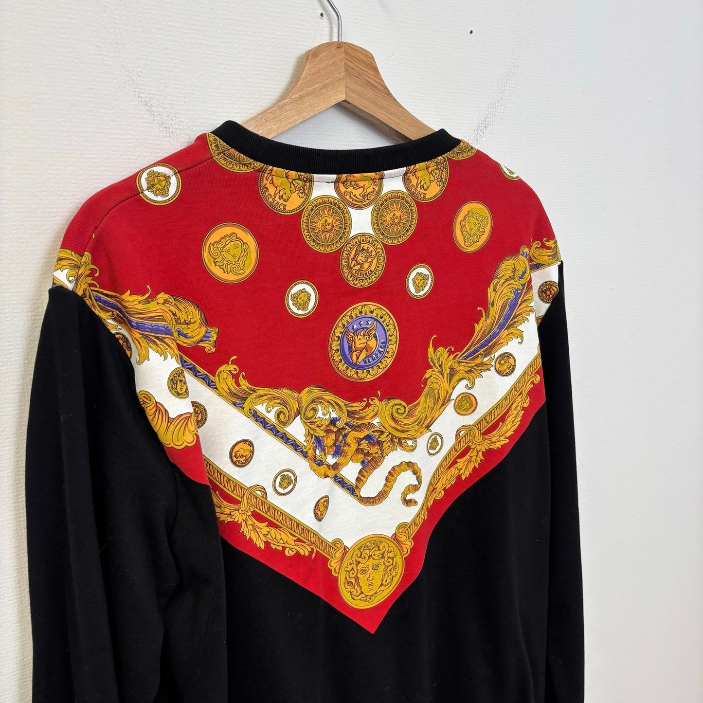 Gianni Versace Gold Medallion Black Sweater M/L