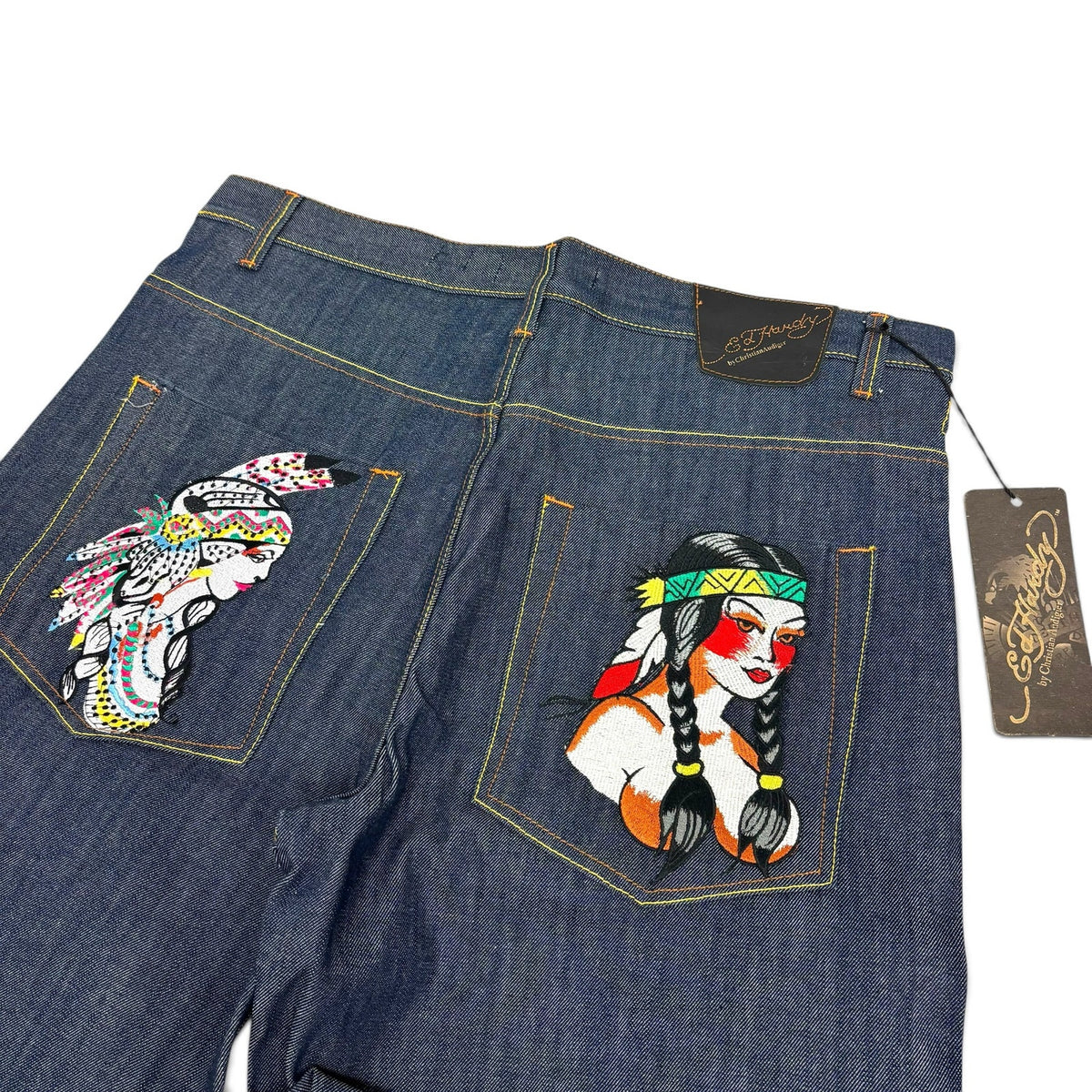 New Y2K Ed Hardy Native Lady Jeans 38