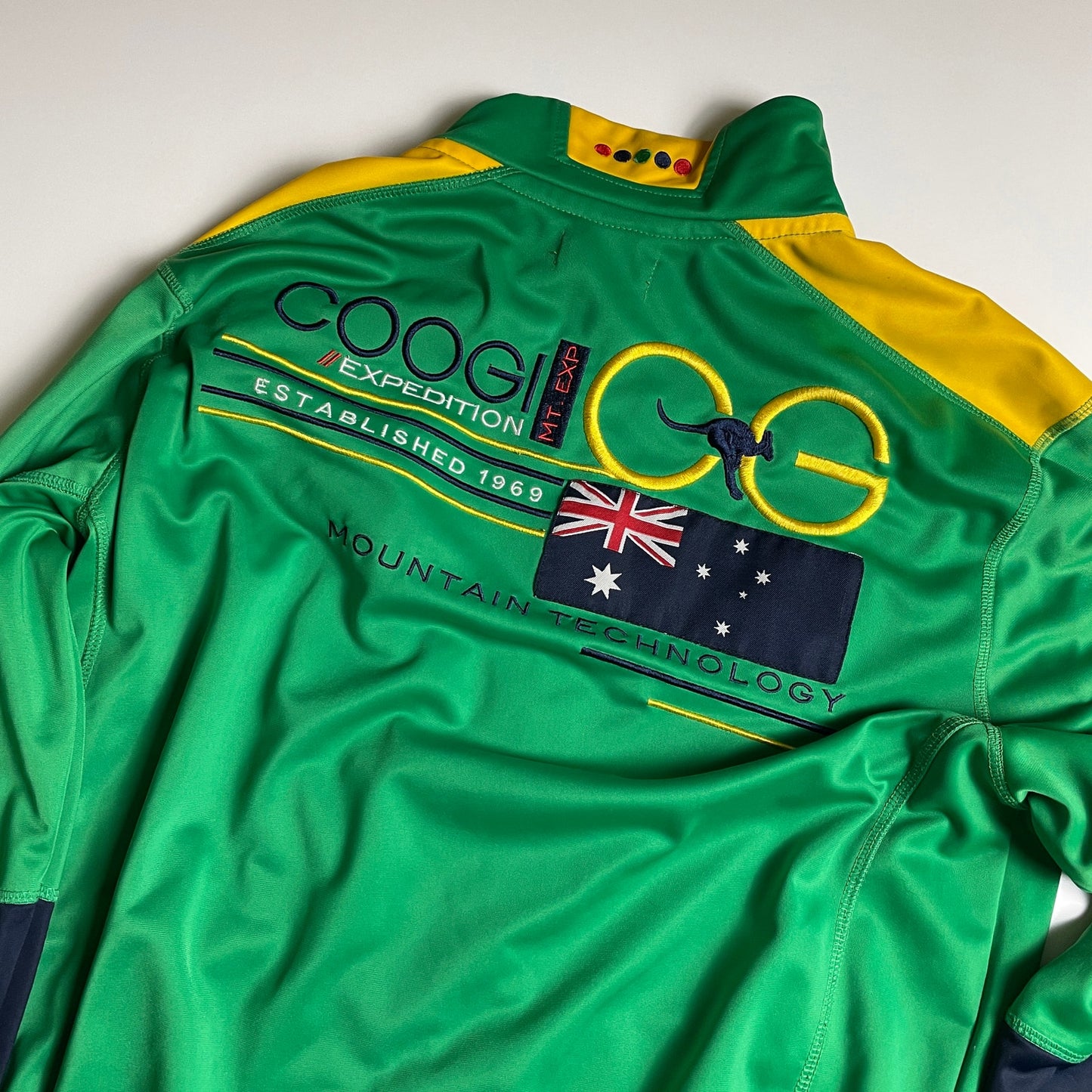 Coogi green track zip up jacket