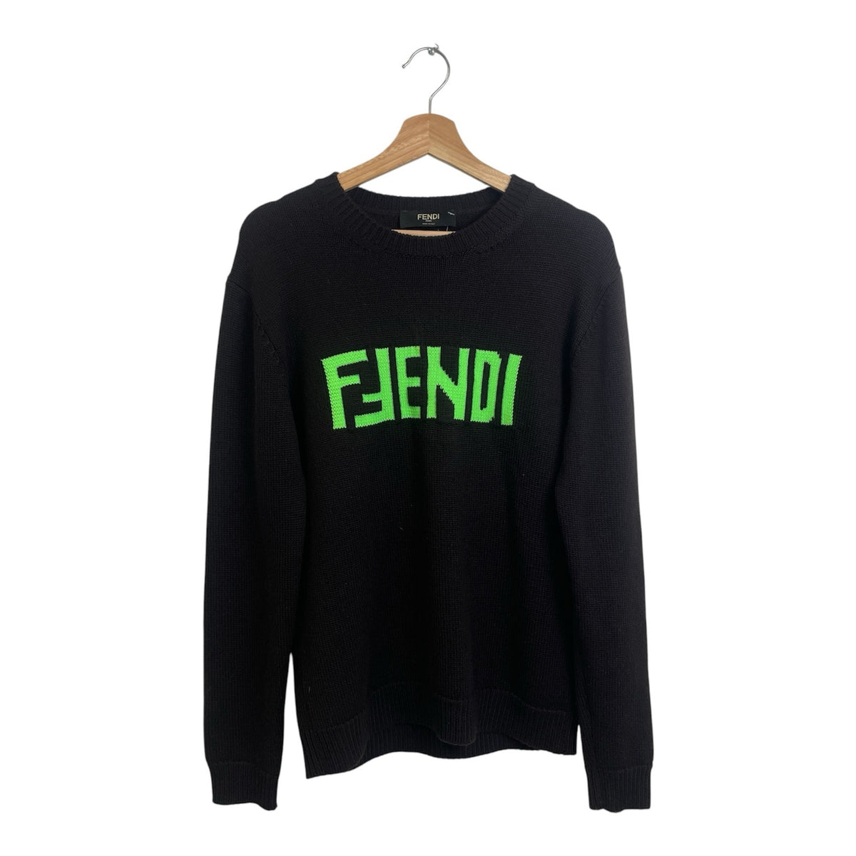 Fendi Roma Neon Knit Crewneck M