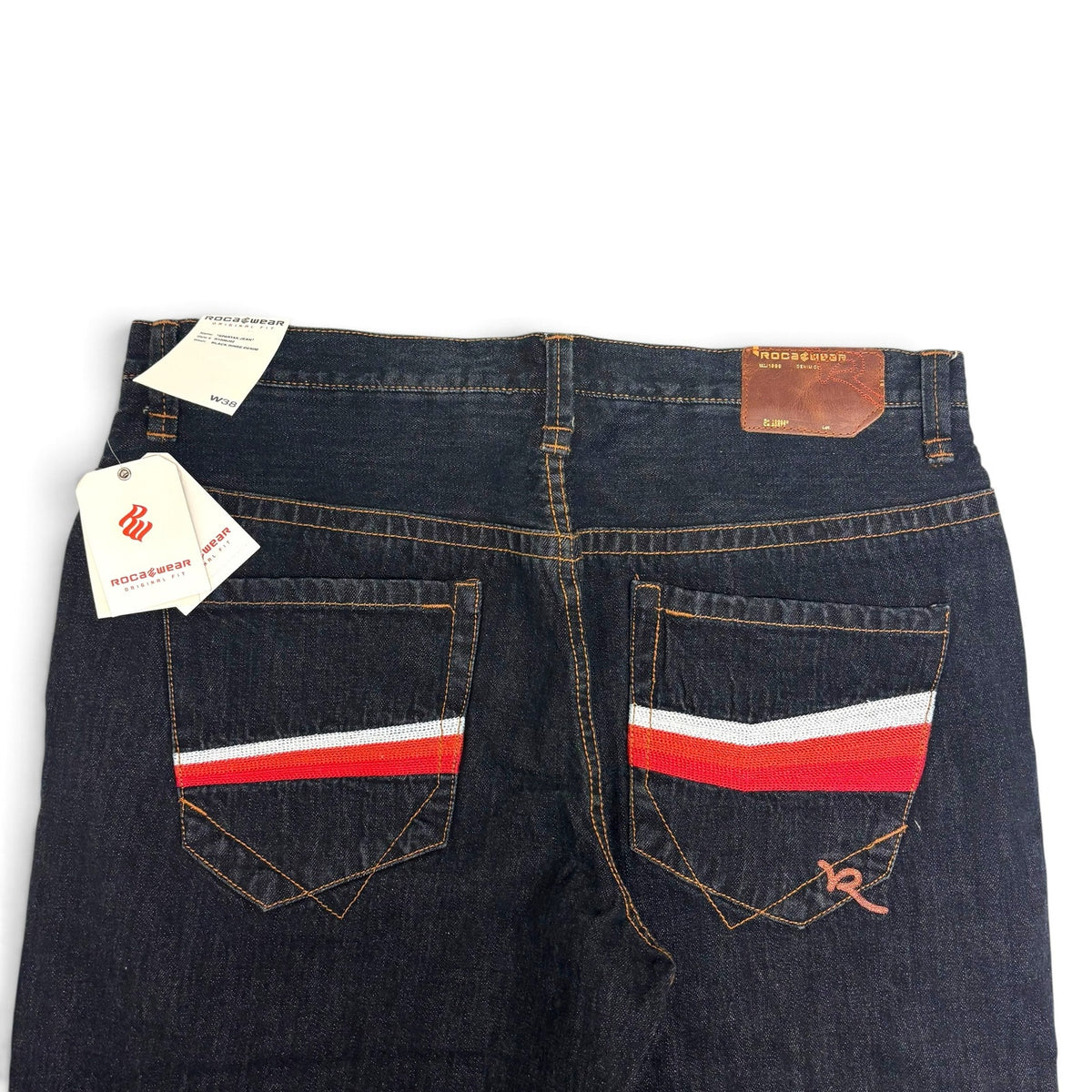 New Vintage Roca Wear USSR Black Denim Jeans 38