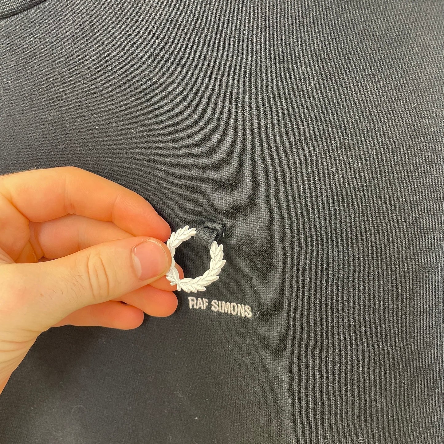 Raf simons x Fred perry black crewneck XS