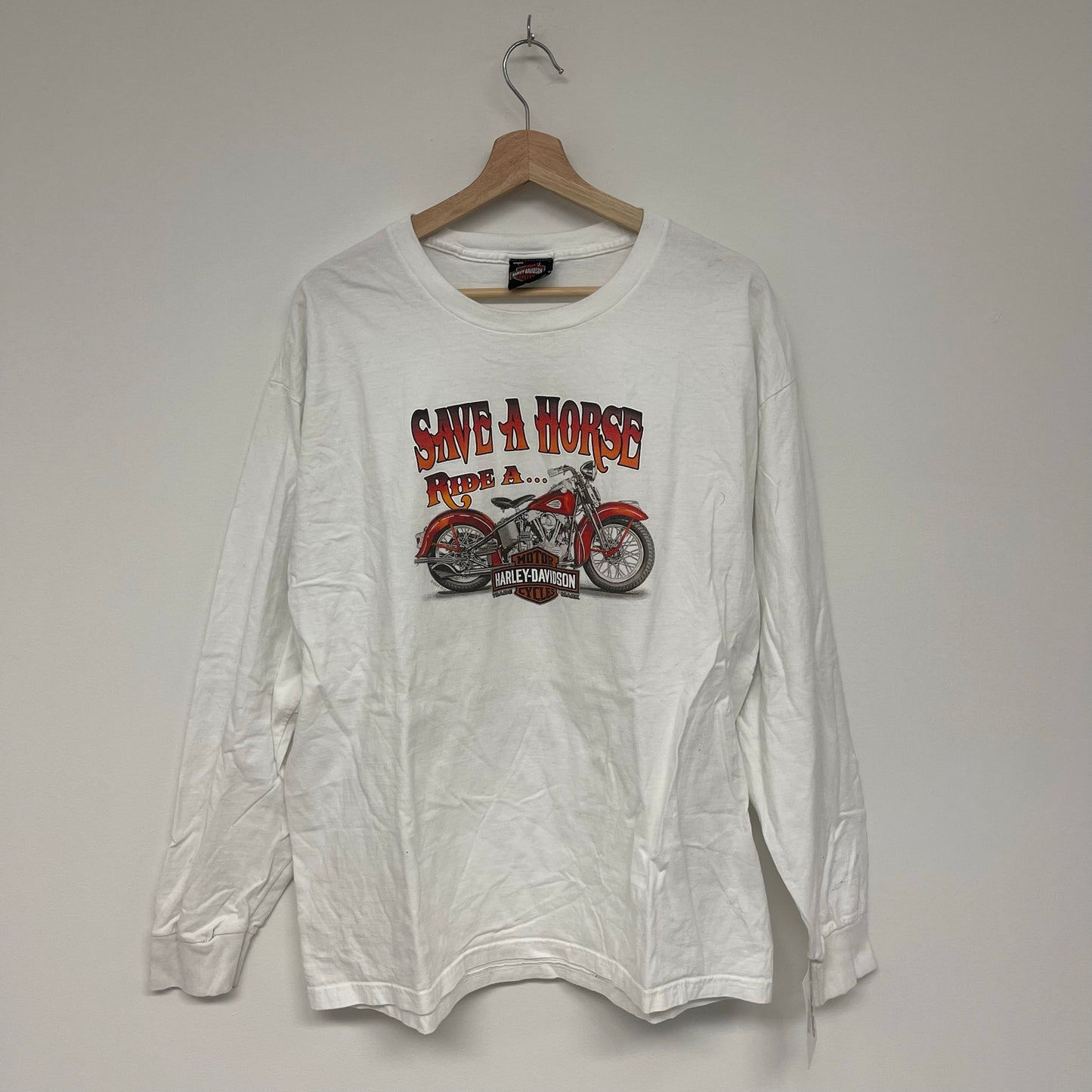 Vintage Harley davidson save a horse long sleeve shirt XL