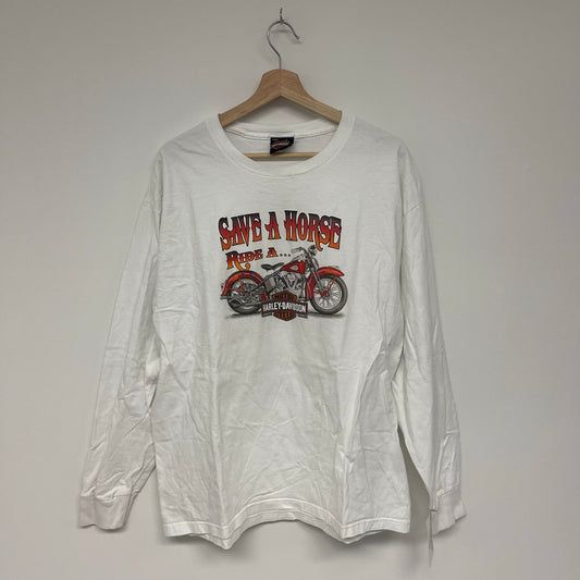 Vintage Harley davidson save a horse long sleeve shirt XL