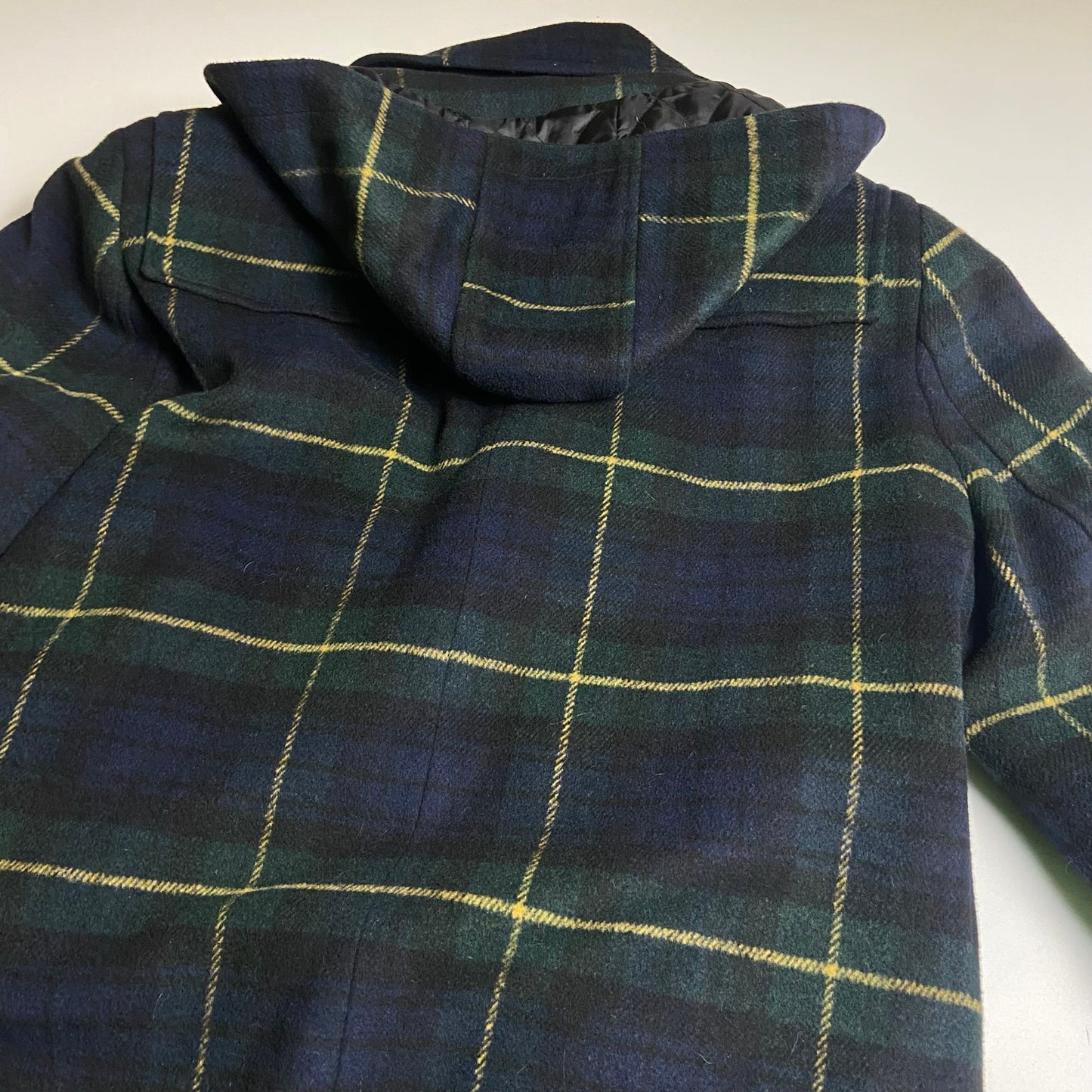 Lauren Ralph Lauren green flannel pea coat M