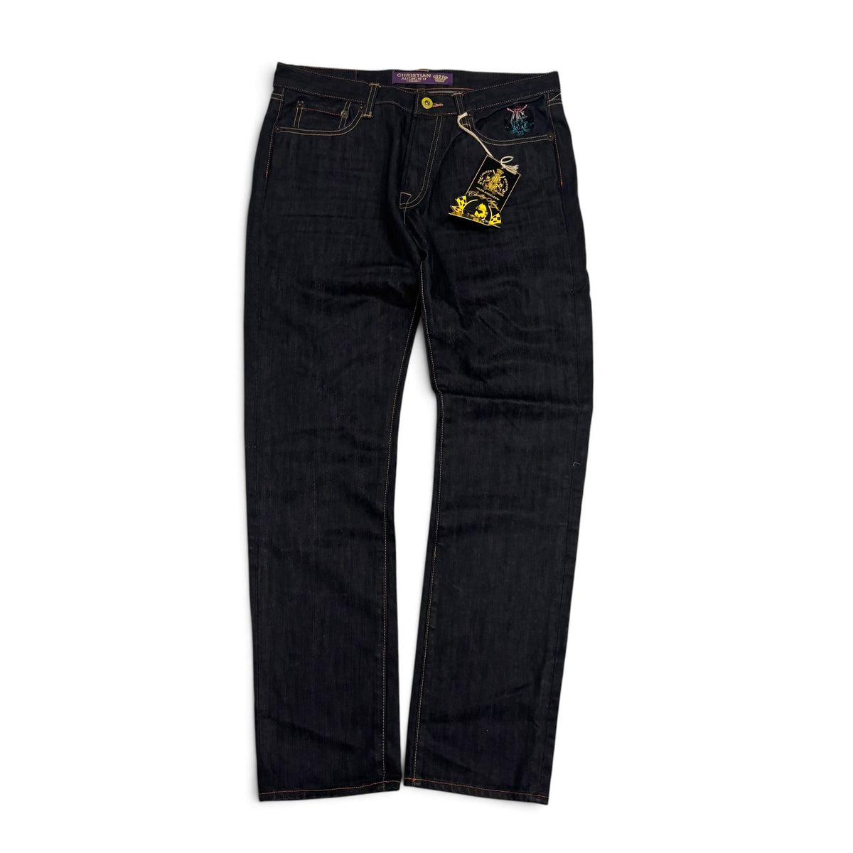 New Vintage Christian Audigier East Coast/West Coast King Jeans Size 34
