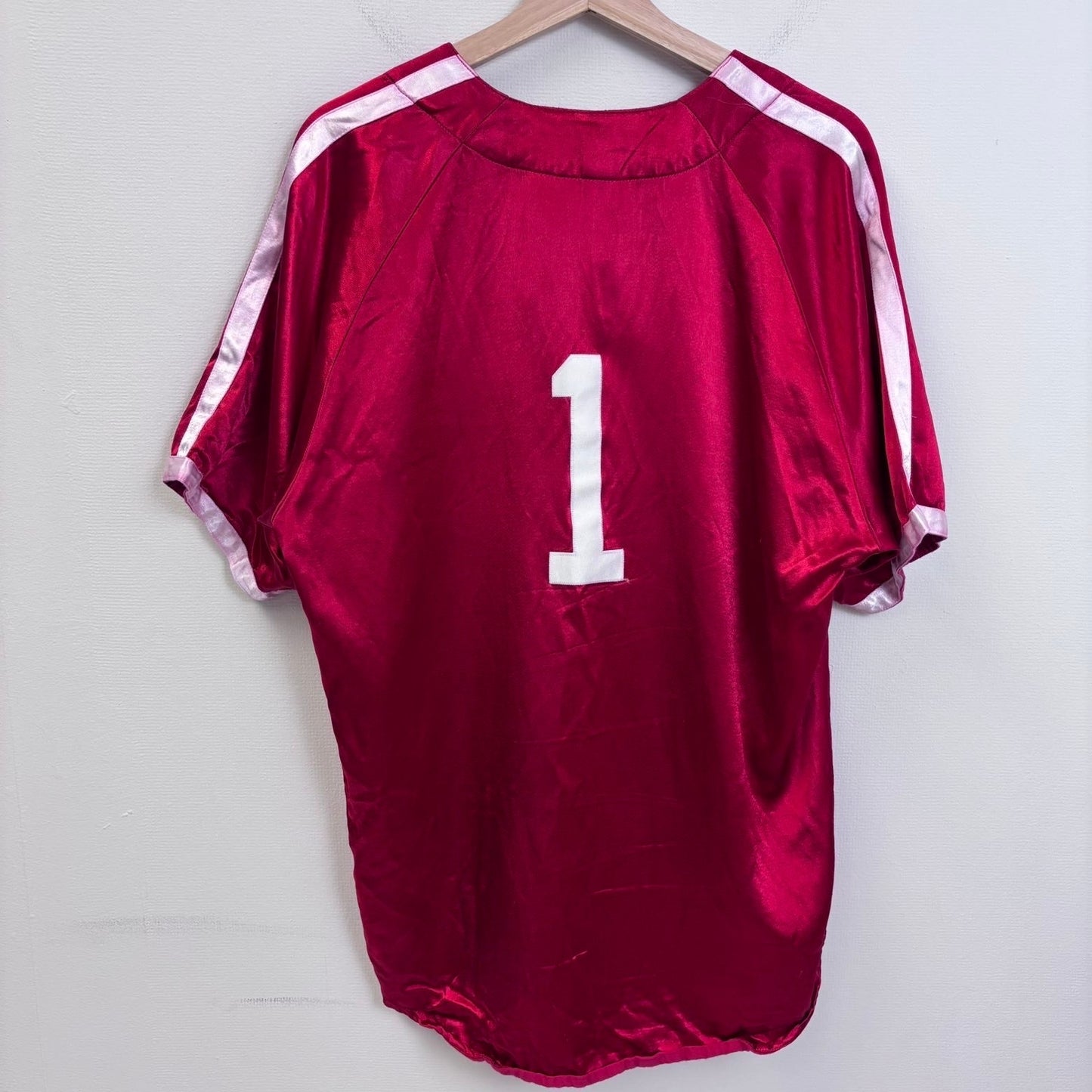 Supreme Satin Baseball Jersey #1 shirt M
