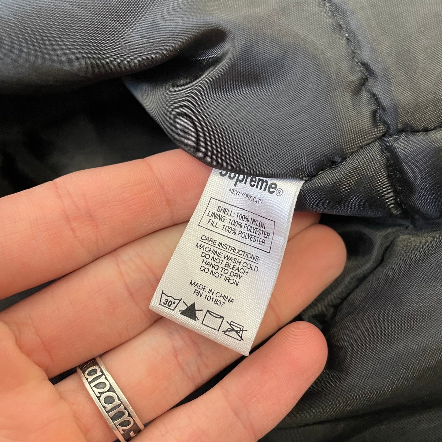 Supreme Sleeve Logo Sideline Parka jacket L