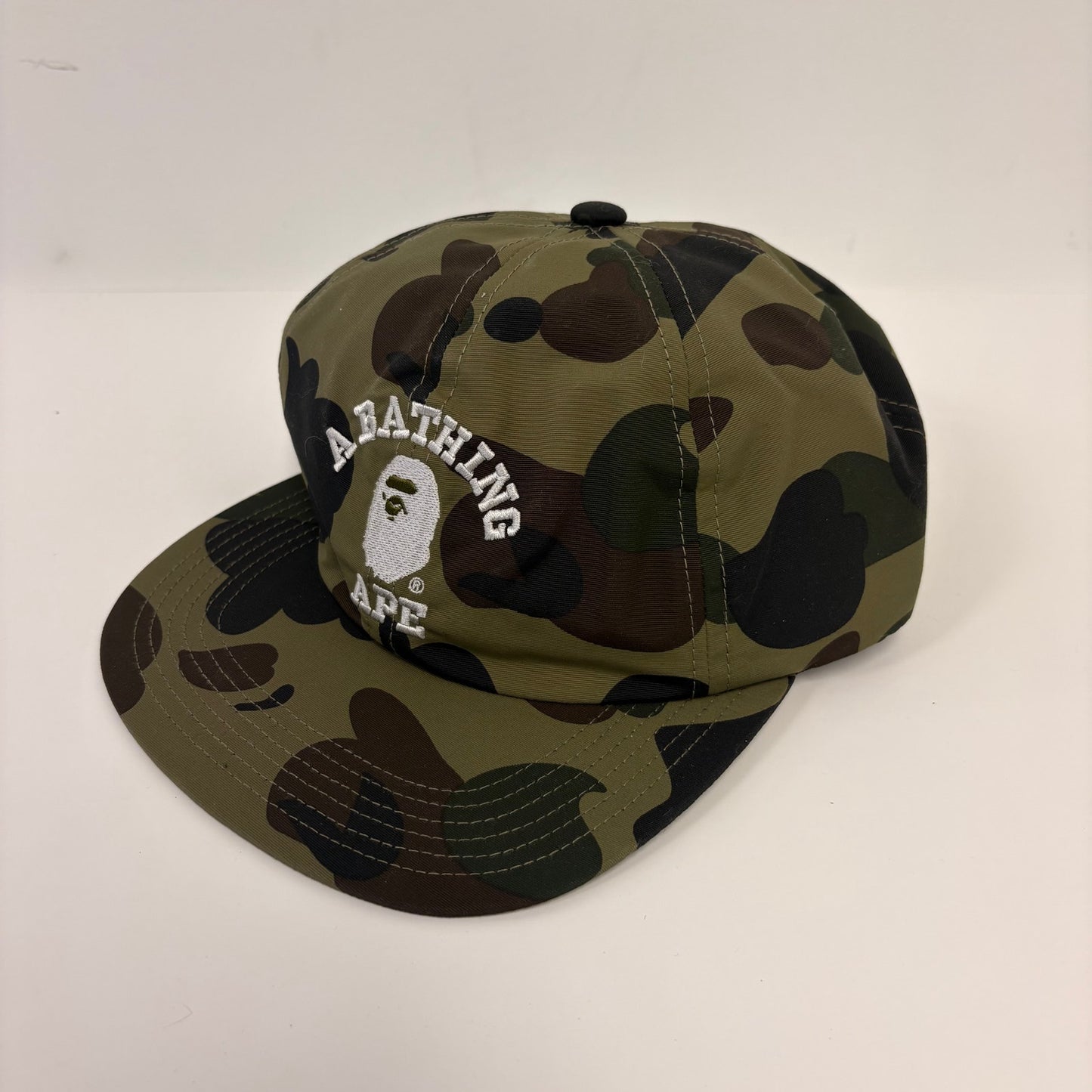 c Baseball Cap One Size Green Camo Embroidered Logo Adjustable Strap NEW