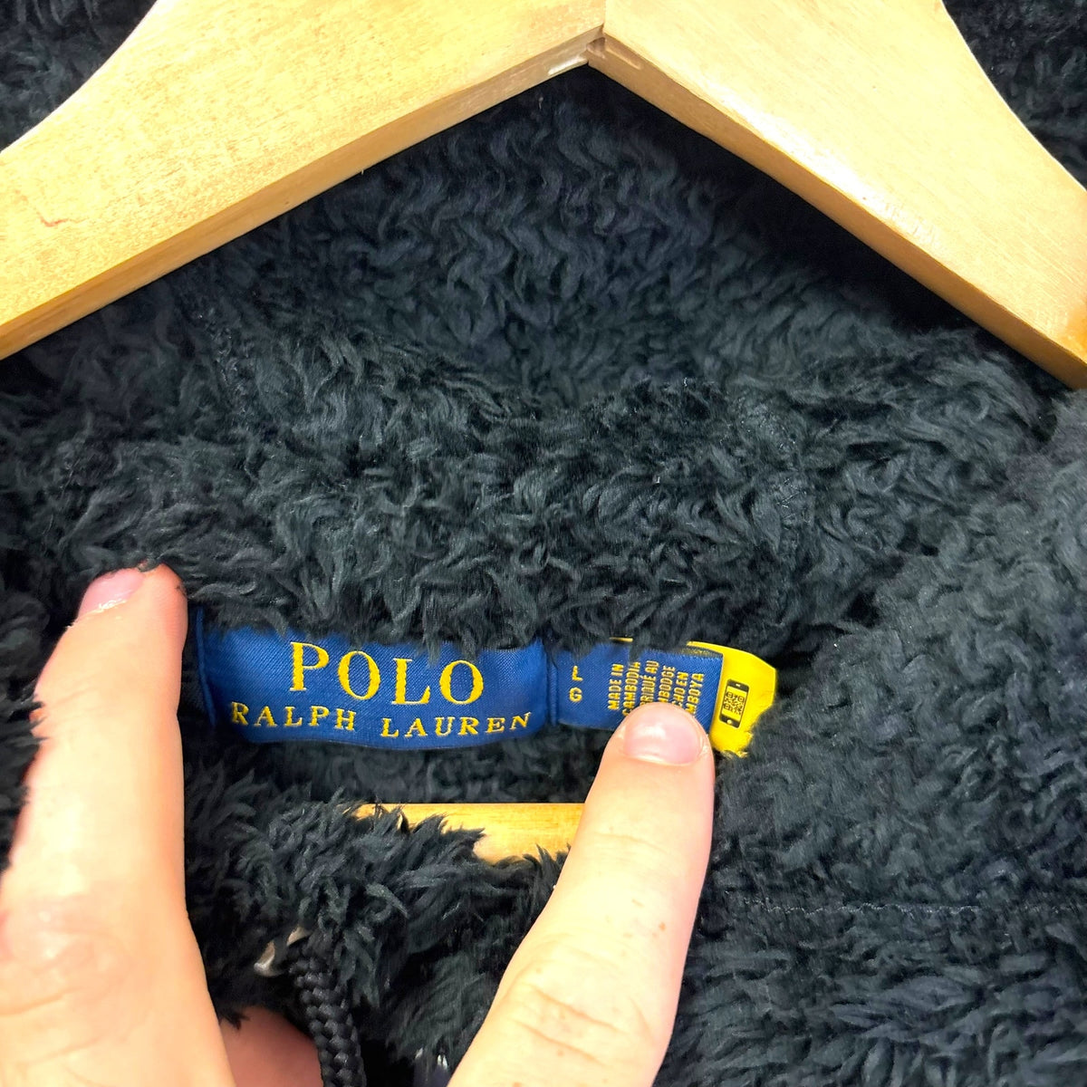 New Polo Ralph Lauren Sherpa Fuzzy Sweater L