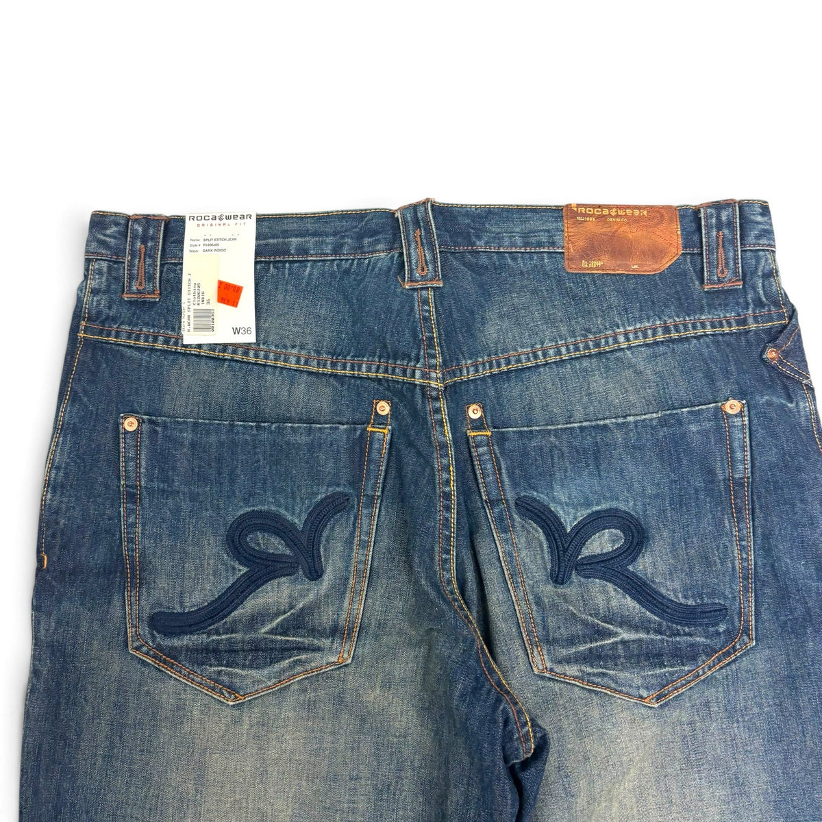 New Vintage Roca Wear Split Stitch Jeans 36