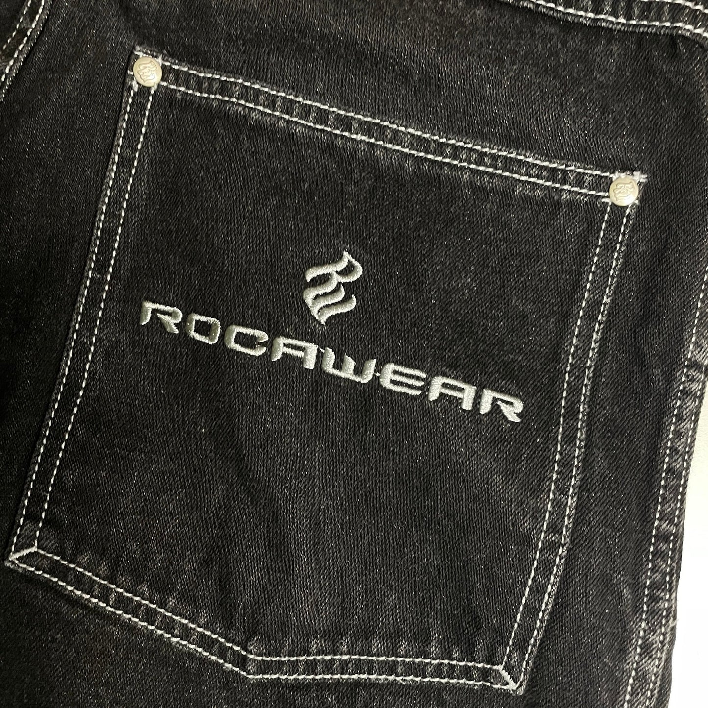 y2k rocawear black jorts 30