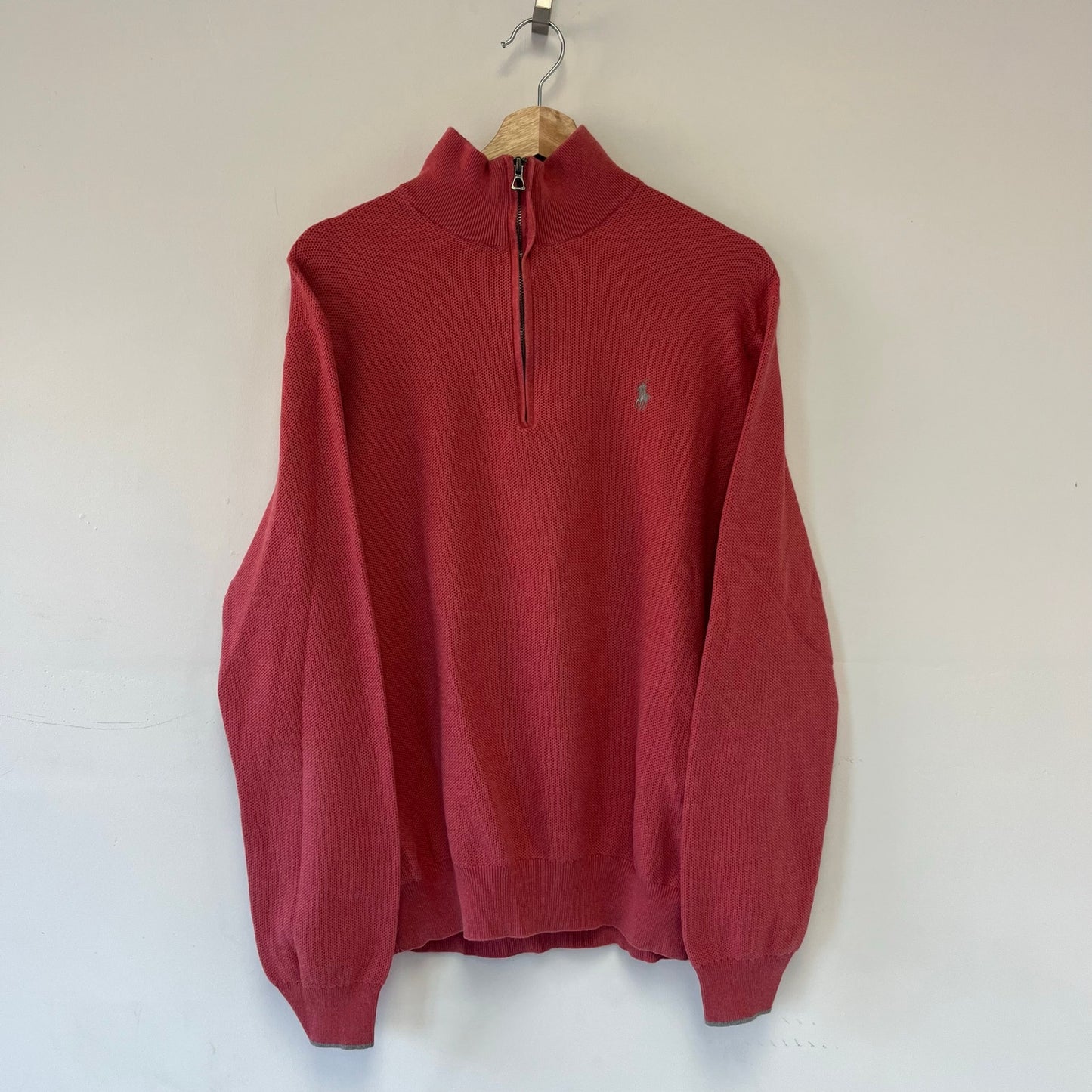 Polo Waffle 1/4 Zip Sweater XL