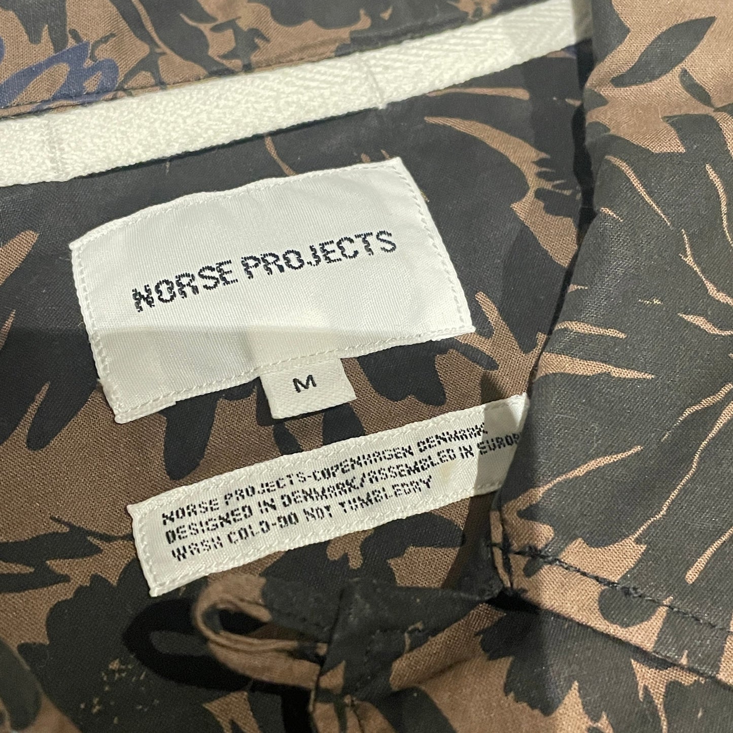 Norse Projects floral print button up M