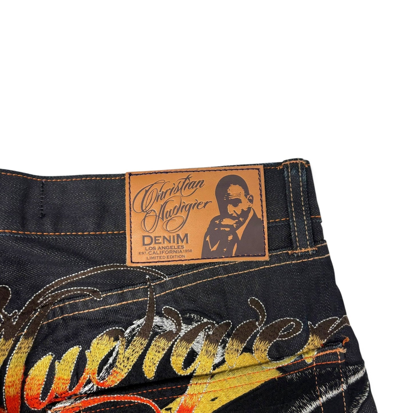 Y2K Christian Audigier Skull Jeans Size 34