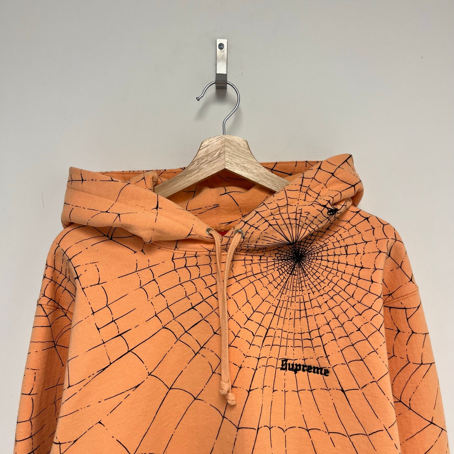 Supreme Spider Web Hoodie peach 2016 XL